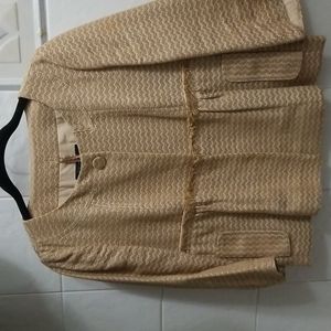 Pristine escada sport beige gold evening wear jacket suit 34 fit like 4